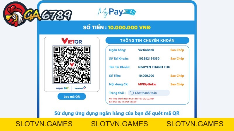 Nạp Tiền Ga6789 – Hướng Dẫn 3 Cách Gửi Tiền Nhanh Chóng Nạp Tiền Ga6789 – Hướng Dẫn 3 Cách Gửi Tiền Nhanh Chóng
